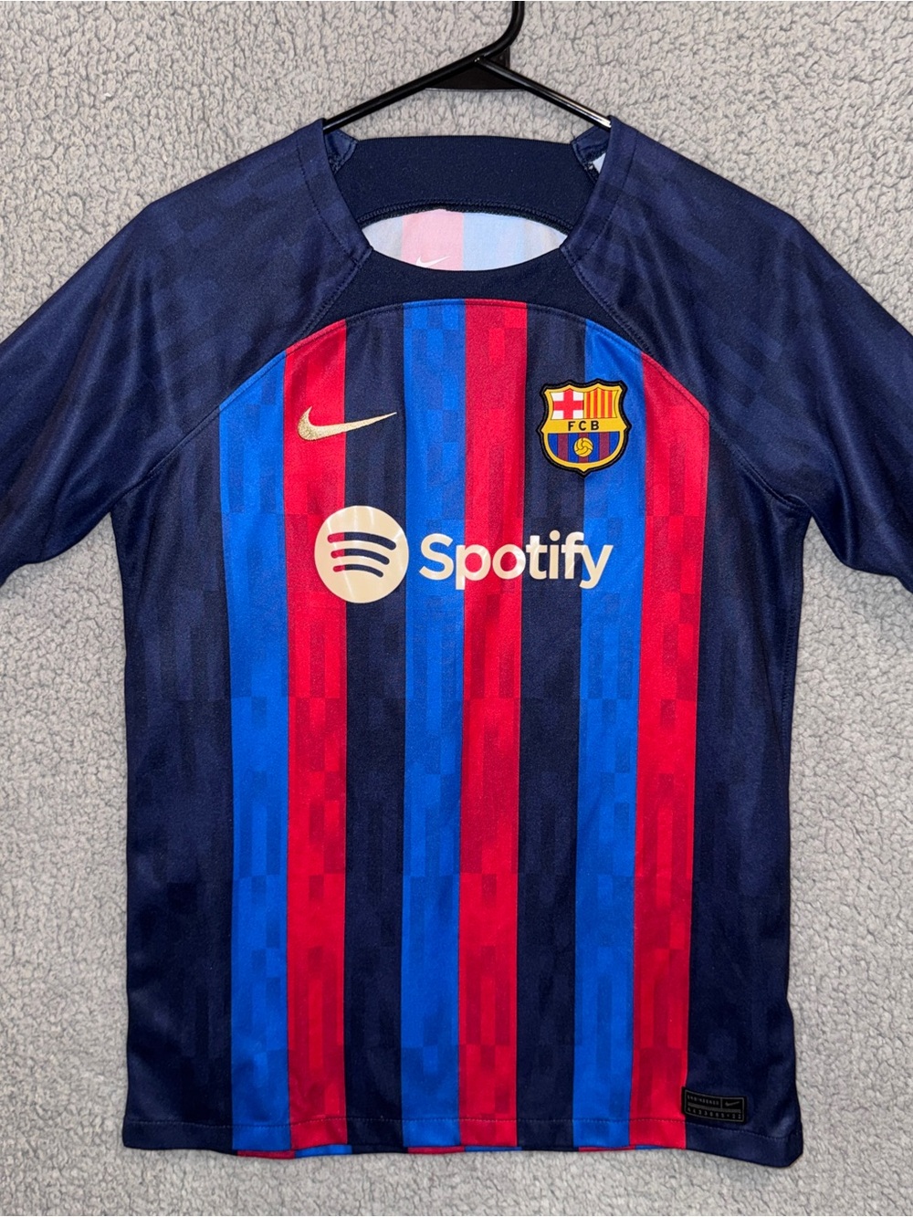 Nike FC Barcelona Dri-FIT Soccer Jersey Shirt Split Blue/Red Colors Youth XL